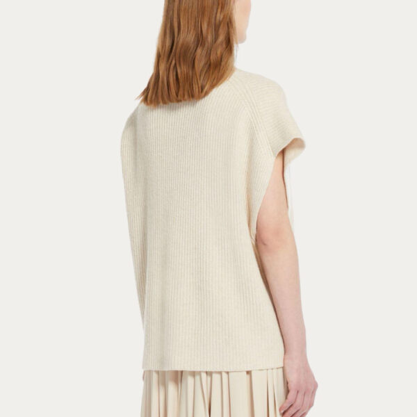 Ladies’ Cotton & Linen Pure Color Turtle Rib Knitting Turtle Neck Tank for Women’s Top Sweater - Image 3
