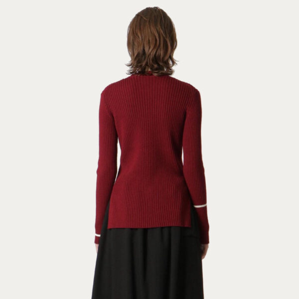 Customize Ladies’ Pure Cashmere Long Sleeves Rib Knitting Jumper for Women’s Knitwear - Image 2