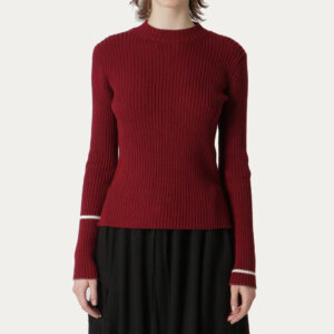 Customize Ladies’ Pure Cashmere Long Sleeves Rib Knitting Jumper for Women’s Knitwear