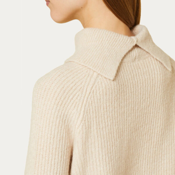 Women’s Pure Cashmere Ribbing Knitting Roller Neck Top Sweater Jumper for Ladies - Image 2
