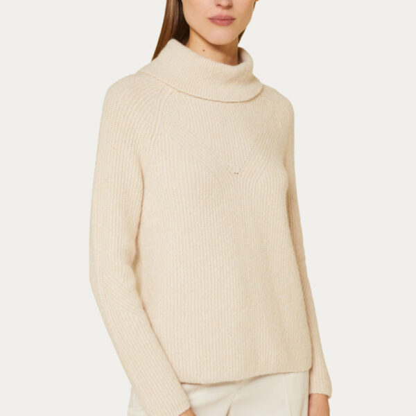 Women’s Pure Cashmere Ribbing Knitting Roller Neck Top Sweater Jumper for Ladies - Image 4