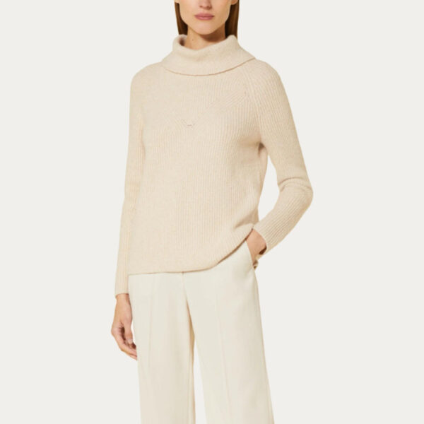 Women’s Pure Cashmere Ribbing Knitting Roller Neck Top Sweater Jumper for Ladies - Image 5