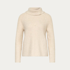 Women’s Pure Cashmere Ribbing Knitting Roller Neck Top Sweater Jumper for Ladies