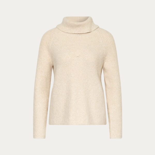 Women’s Pure Cashmere Ribbing Knitting Roller Neck Top Sweater Jumper for Ladies
