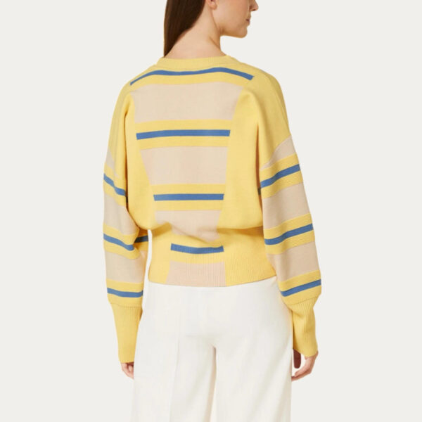 Women’s Casual Size Cashmere&Cotton Blended Multi Color Stripes Jumper for Ladies’ Knitwear Sweater - Image 2