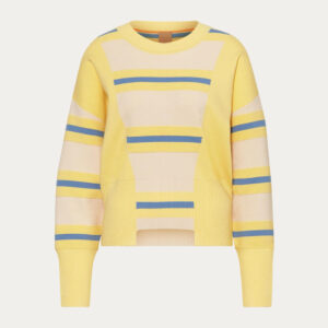 Women’s Casual Size Cashmere&Cotton Blended Multi Color Stripes Jumper for Ladies’ Knitwear Sweater