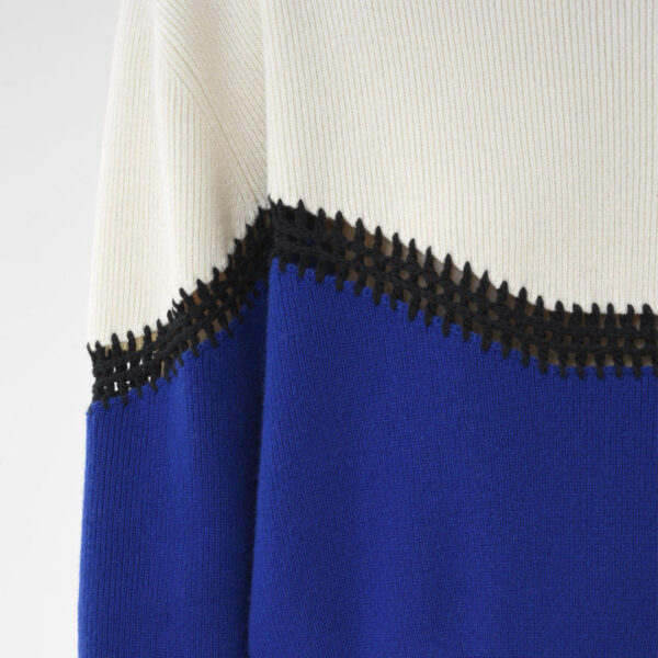 Contrast Color 100% Wool Plain Knitted Turtle Neck Knitwear For Women’s Pullover Sweater - Image 2