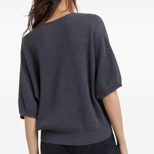 Ladies’ Full Cardigan Stitch Short Sleeve V-Neck Jumper for Women’s TOP Sweater - Image 5