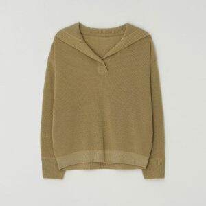 Ladies’ Rib Stitching Long Sleeved V-Neck Pullover for Women’s Top Sweater