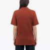 Ladies’ Regular Fit Pure color Cotton &Cashmere Double Knitted Short Sleeved Crew Neck Polo Top Sweater - Image 3