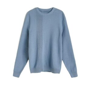 Men’s Solid Color Mix Knitting Pure Cotton Crew Neck Jumper of Knitwear Top Sweater