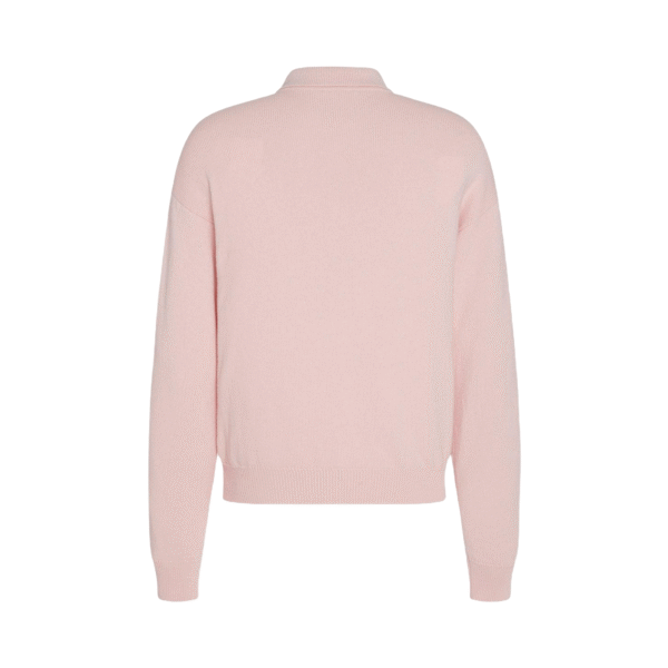 Men’s Cotton &Cashmere Blended Plain knitted Long Sleeve Polo Top Knitwear Sweater - Image 5