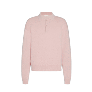 Men’s Cotton &Cashmere Blended Plain knitted Long Sleeve Polo Top Knitwear Sweater
