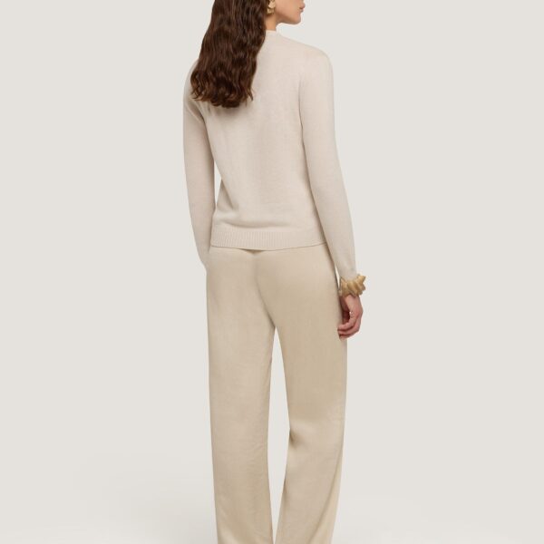 Women’s High Quality Long Sleeve V-Neck in Cashmere Cotton Jersey Knitting Cardigan - Image 2