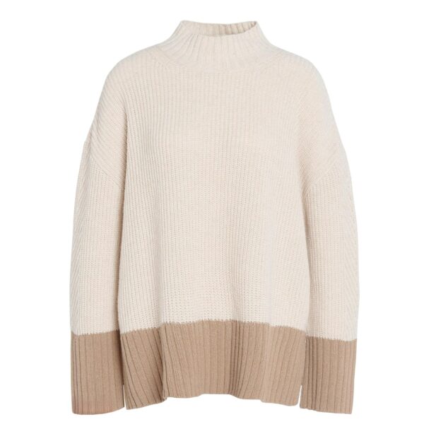 Women’s Cotton&Wool Blended Mock Turtleneck Casual Knitwear Jumper