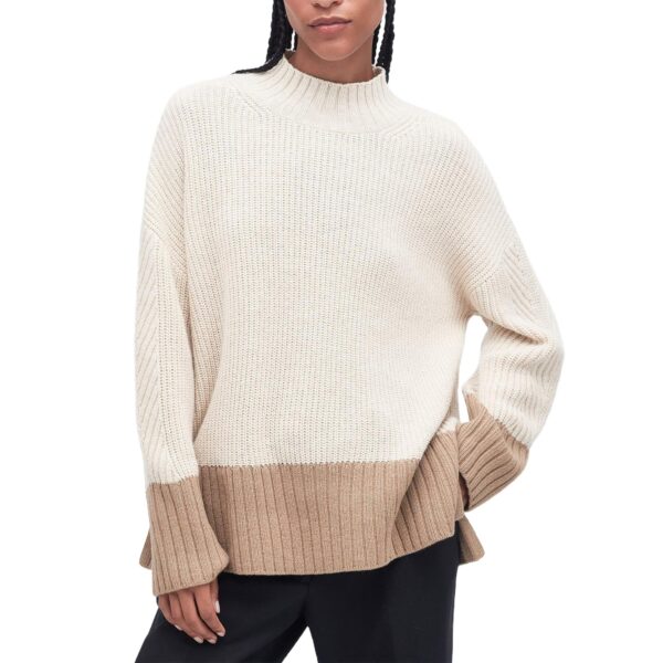 Women’s Cotton&Wool Blended Mock Turtleneck Casual Knitwear Jumper - Image 4