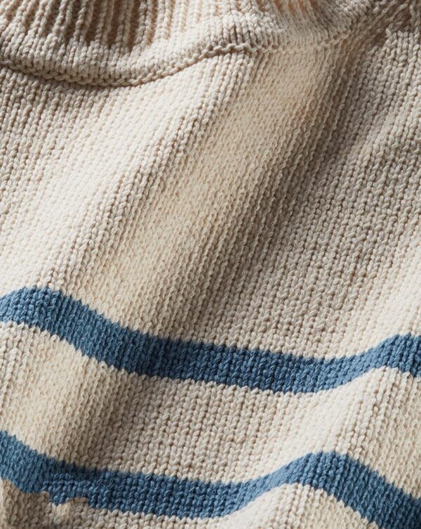 Women’s 100% Cotton Plain Knitting Round Neck Long Sleeved Stripe Jumper - Image 5