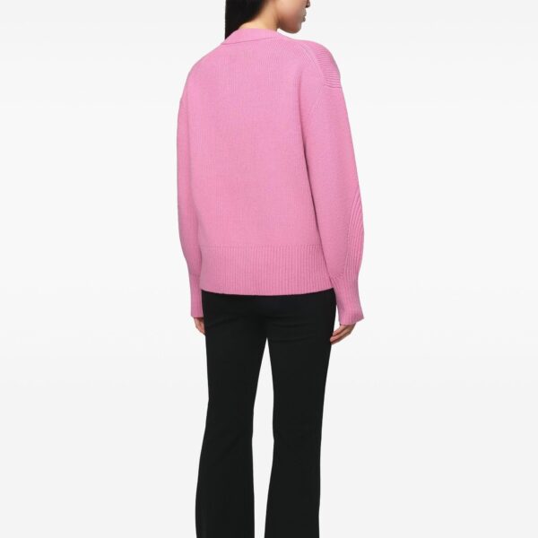 High Quality Regular Fit Wool &Cashmere Plain Deep V-neck Cardigan for Women’s Top Knitwear - Image 2