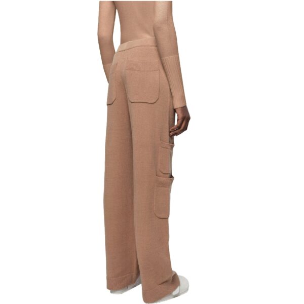 High Quality Pure Cashmere Jersey Knitting Women’s Cargo Straight Leg Pants - Image 6