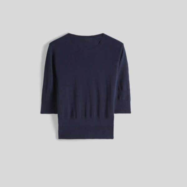 Pure Cotton Jersey Knitting Crew Neck Jumper for Ladies’ Top Knitwear