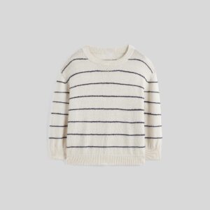 Ladies’ Regular Cotton &Linen Blended Plain Knitting Crew Neck Jumper
