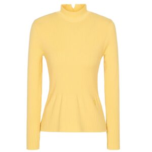 Hot Sale Women’s Cotton &Cashmere Deformed Bone Tissue High Neck Pullover