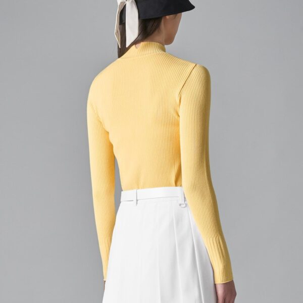 Hot Sale Women’s Cotton &Cashmere Deformed Bone Tissue High Neck Pullover - Image 3