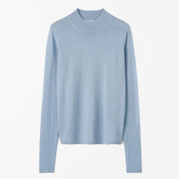 Ladies’ Pure Merino Straight Fit Jersey Knitted Crew Neck Pullover Top Knitwear