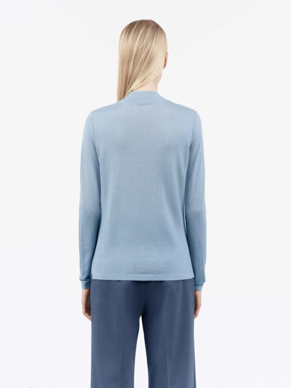 Ladies’ Pure Merino Straight Fit Jersey Knitted Crew Neck Pullover Top Knitwear - Image 4