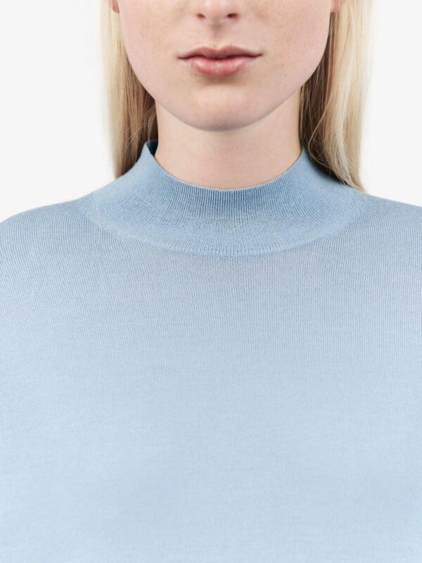 Ladies’ Pure Merino Straight Fit Jersey Knitted Crew Neck Pullover Top Knitwear - Image 5