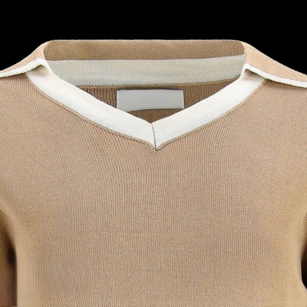 Ladies’ 100% Cotton Plain Knitted Long Sleeved Crew Neck Jumper - Image 4