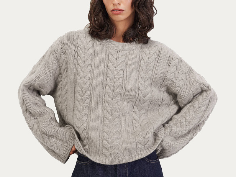 Cable knit sweater