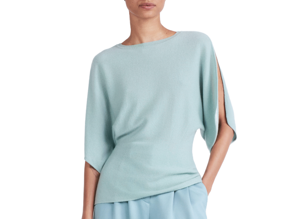 Jersey Knitting Jumper With Split Sleeve Top Sweater