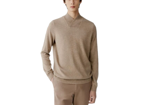Cashmere Jersey Knitting V neck Mens Pullover