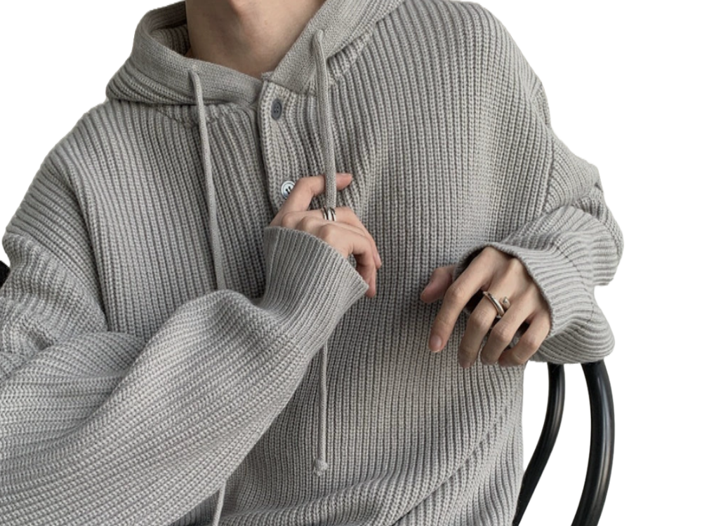 Cozy breathable hooded pullover sweater