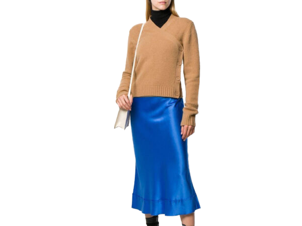 Jersey Knitted V neck Pullover