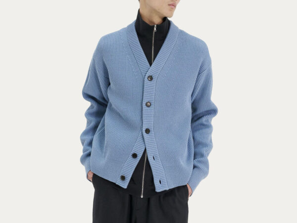 Pure Color V Neck Button Cardigan