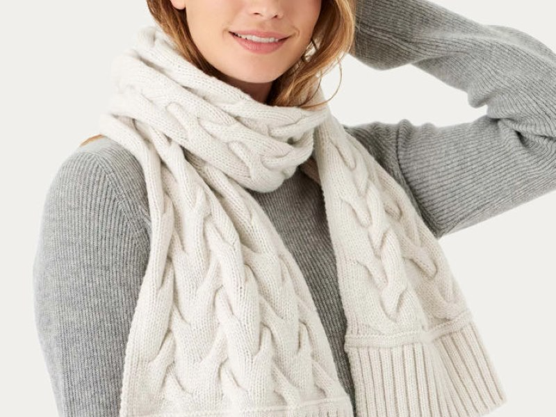 Warm Pure Color 100% Cashmere Winter Scarf