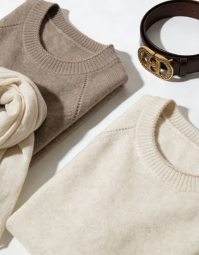 Cashmere sweaters with similar appearance but different quality factors