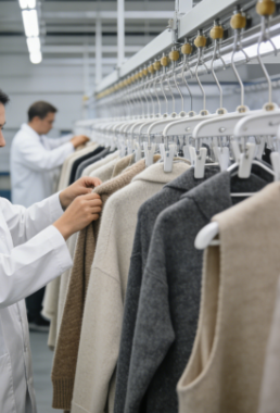 Premium cashmere quality control and manufacturing process