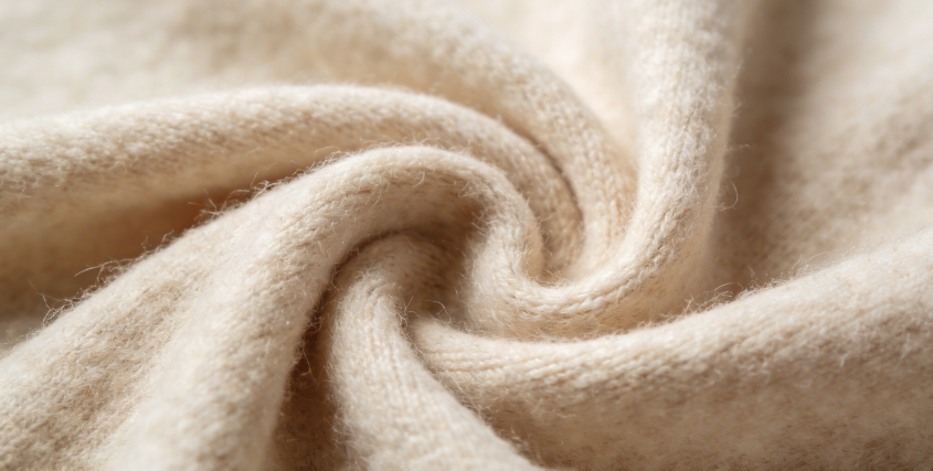 Close-up of the high-end texture of the original color cashmere