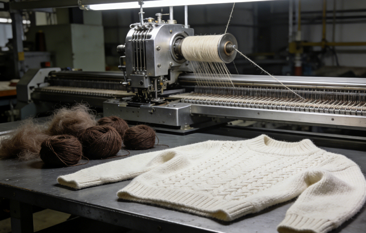 Cashmere sweaters produced by the factory