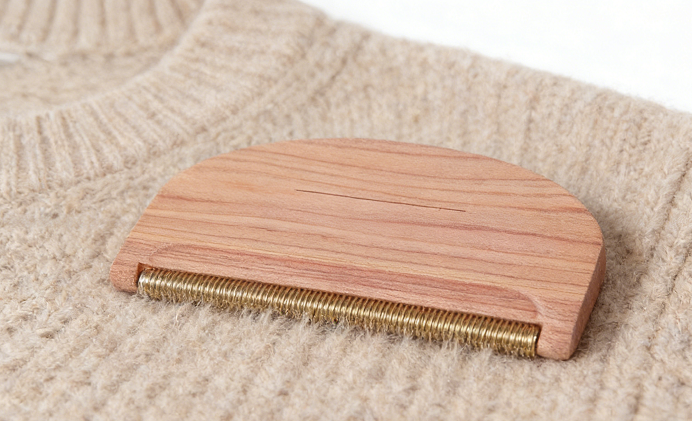 Comb the sweater with a cashmere comb