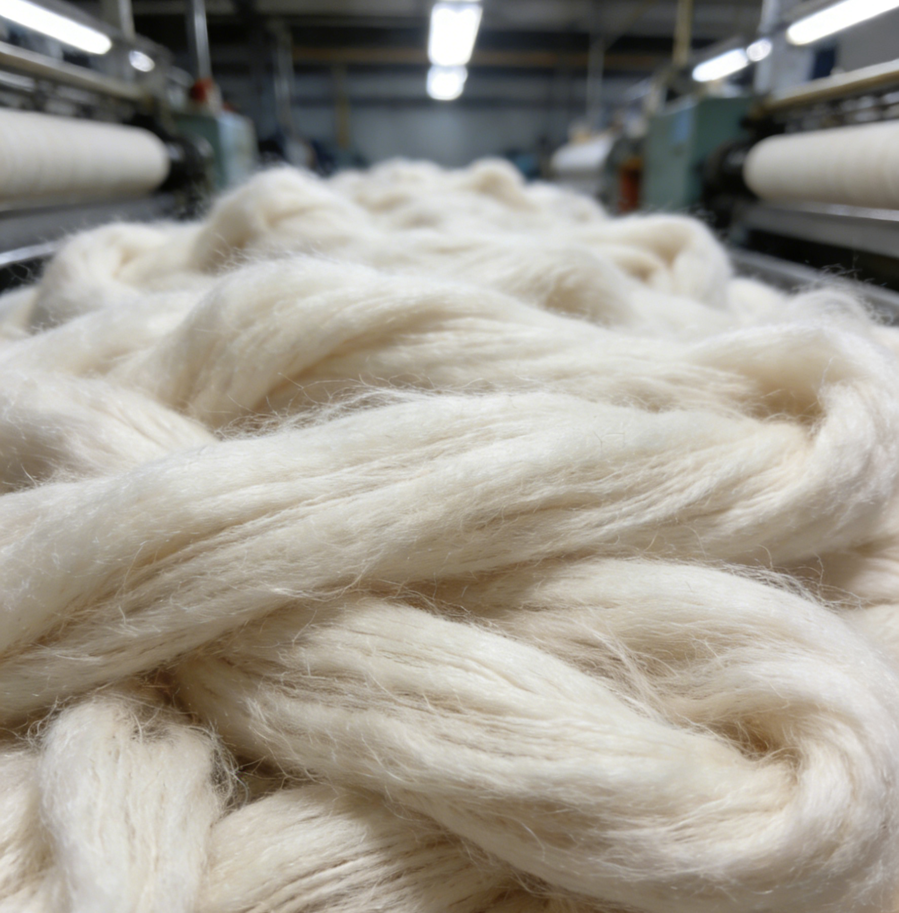 Close-up of cashmere fibers