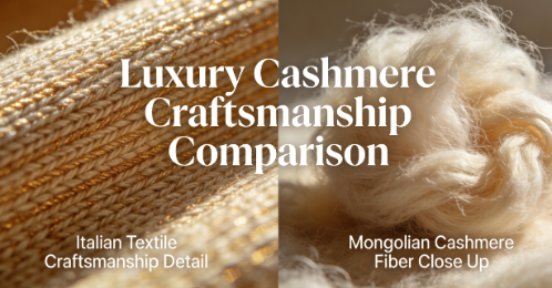 Comparison of Italian made and Mongolian made cashmere craftsmanship