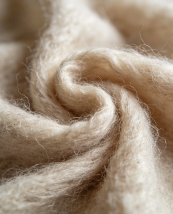 Fine Mongolian cashmere fibers showing superior softness and length