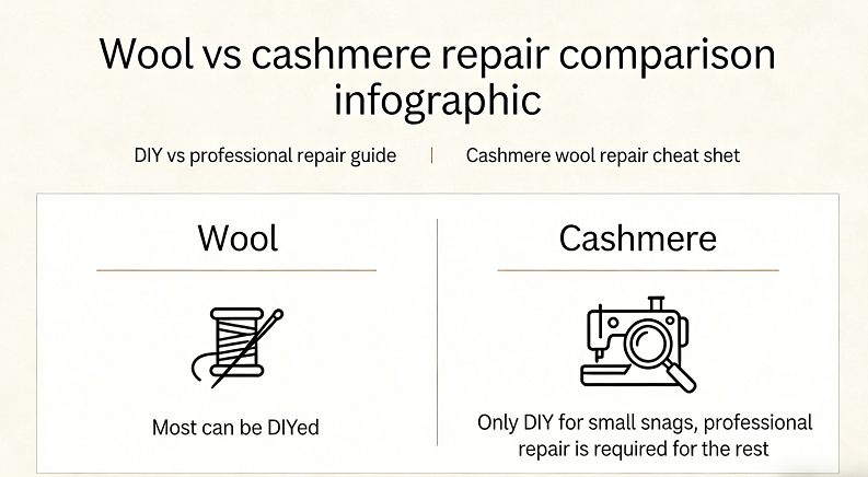 8 wool vs cashmere repair comparison
