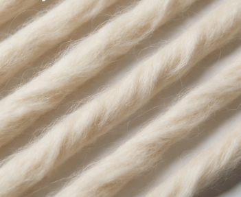 Cashmere fiber close up